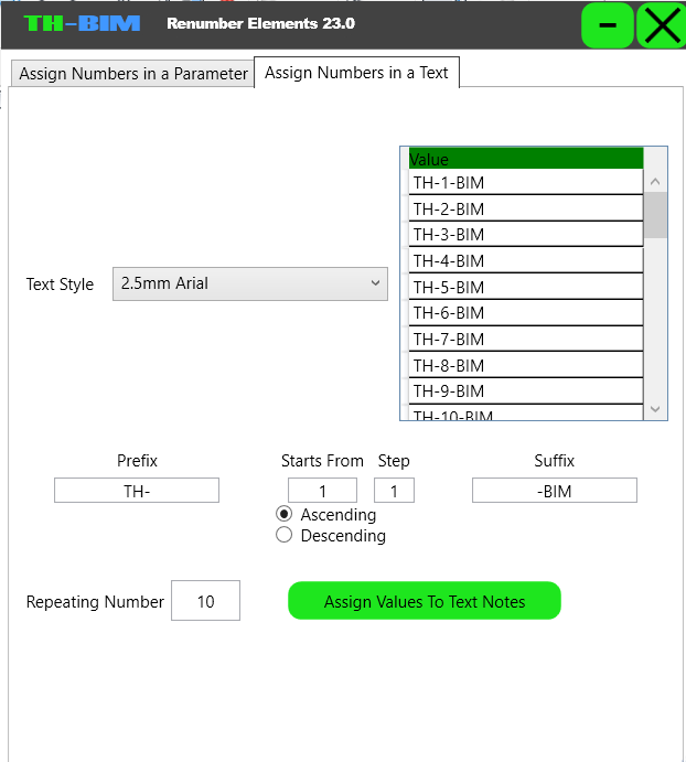 Assign Numbers